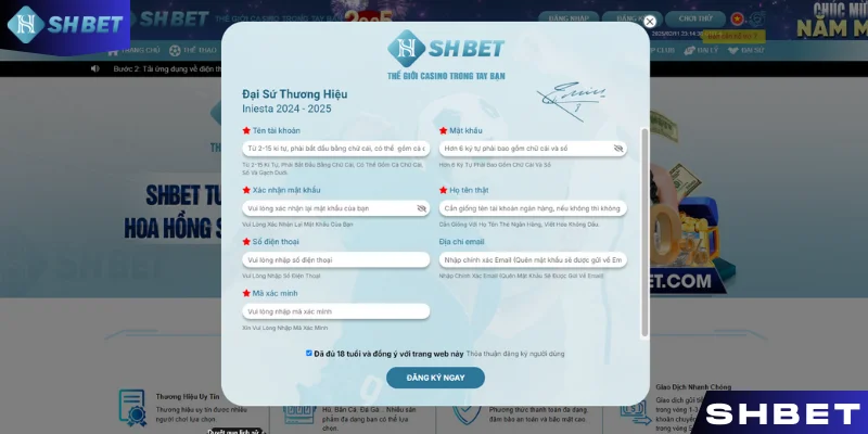 Các điều khoản mở tài khoản mới